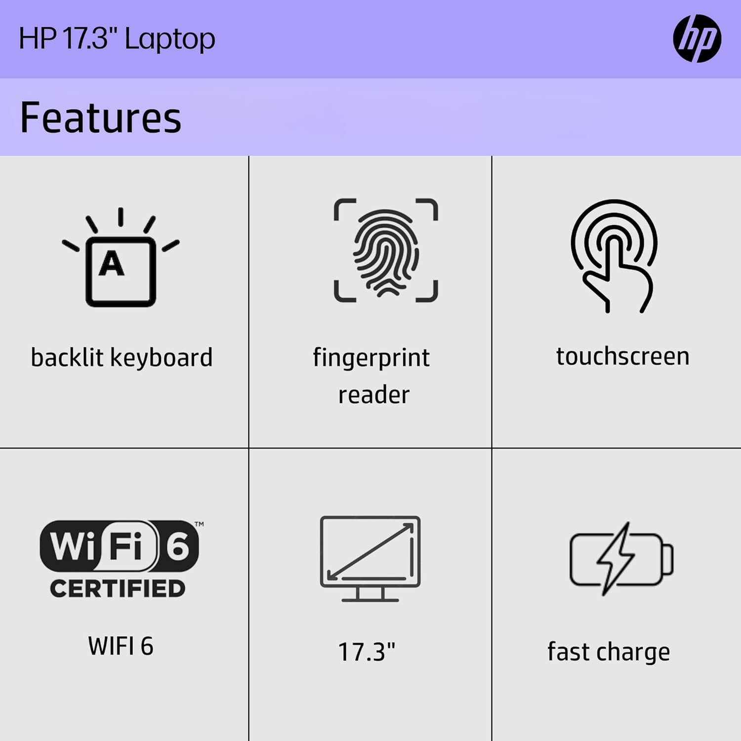 HP 17.3' Touchcreen Laptop - Backlit KB and Fingerprint Reader - Intel 13th 10-Core i5-16GB RAM, 1TB SSD - Win 11 Home and Microsoft 365 Web w/o Mouse