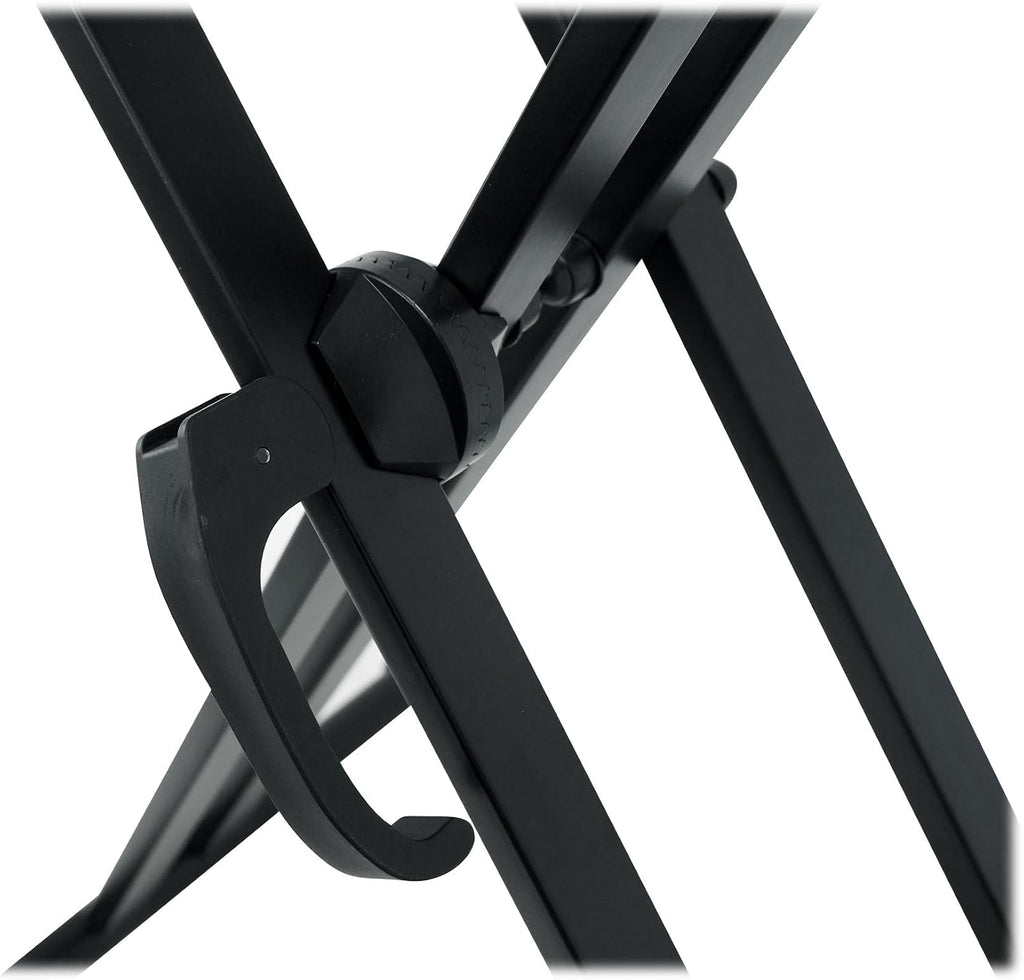 Rockville RKS42X Bundle: 2-Tier X-Stand Keyboard/DJ Stand with Quick Release Mechanism, Z-SHELF Universal Shelf for Z-Stand with Second-Tier, 2-Items