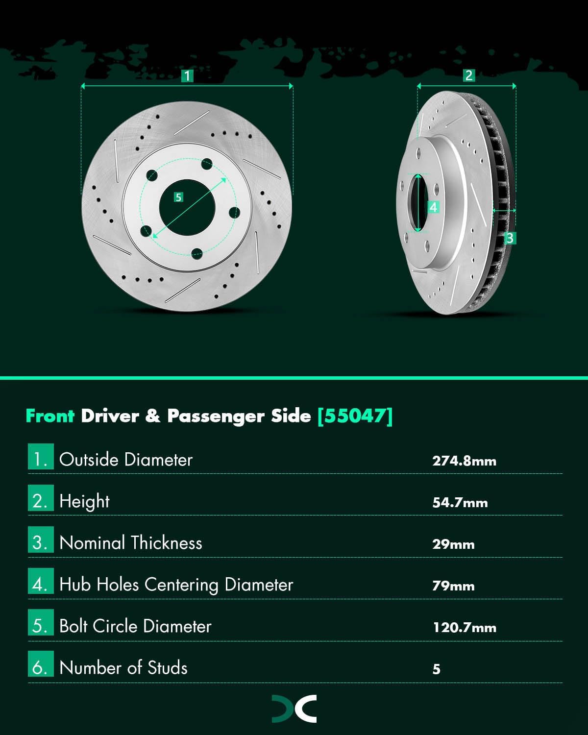 SCITOO Brake Kit Front Discs Brake Rotors and Ceramic Brake Pads fit for Chevy Blazer, for Chevy S10, 97-04 for GMC Jimmy, 98-04 for GMC Sonoma, 98-00 for Isuzu Hombre, 97-01 for Oldsmobile Bravada