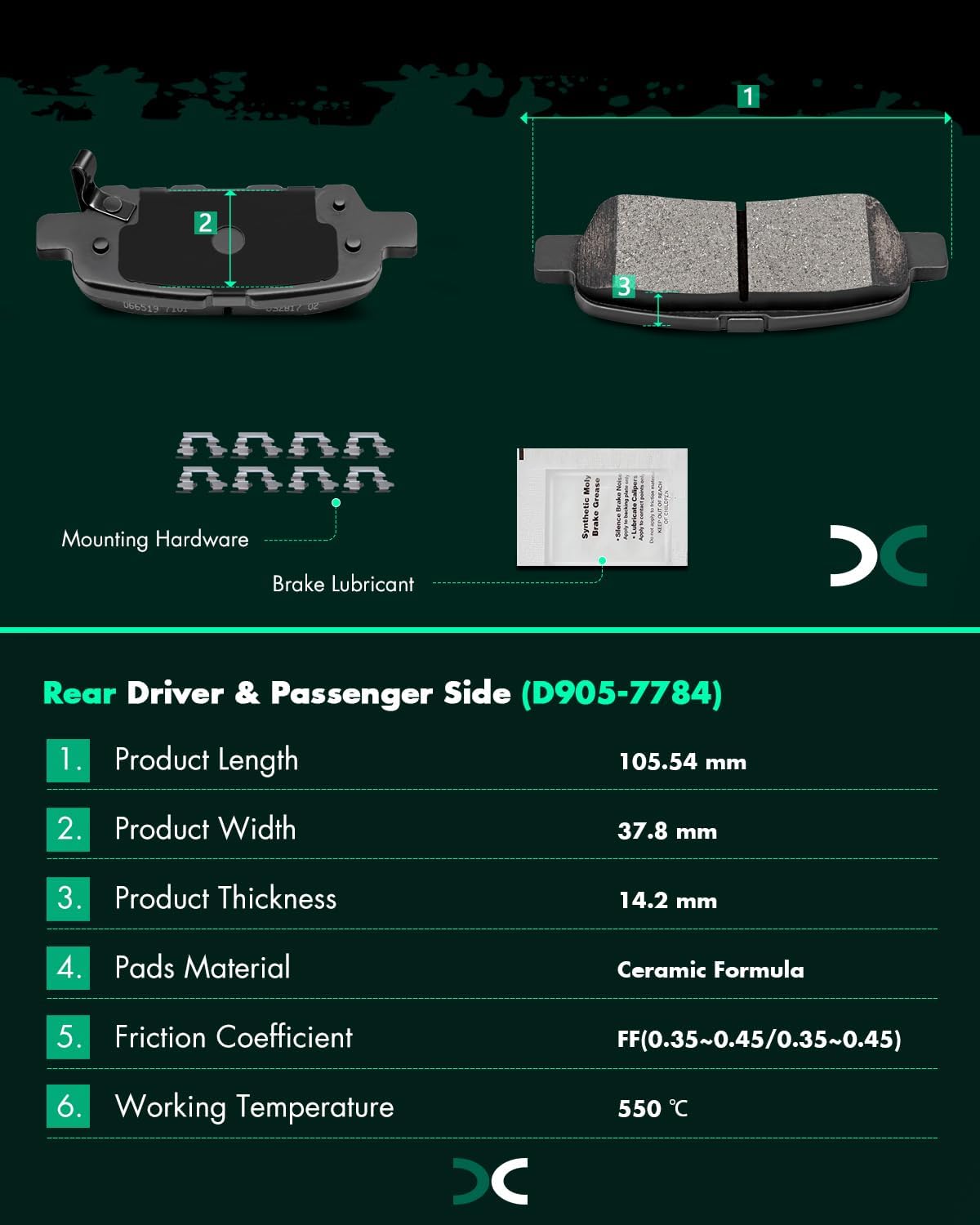 SCITOO Front 12.6' Rear 12.13' Brake Pads and Rotors Kits Fit For Nissan Murano 2011 2012 2013 2014