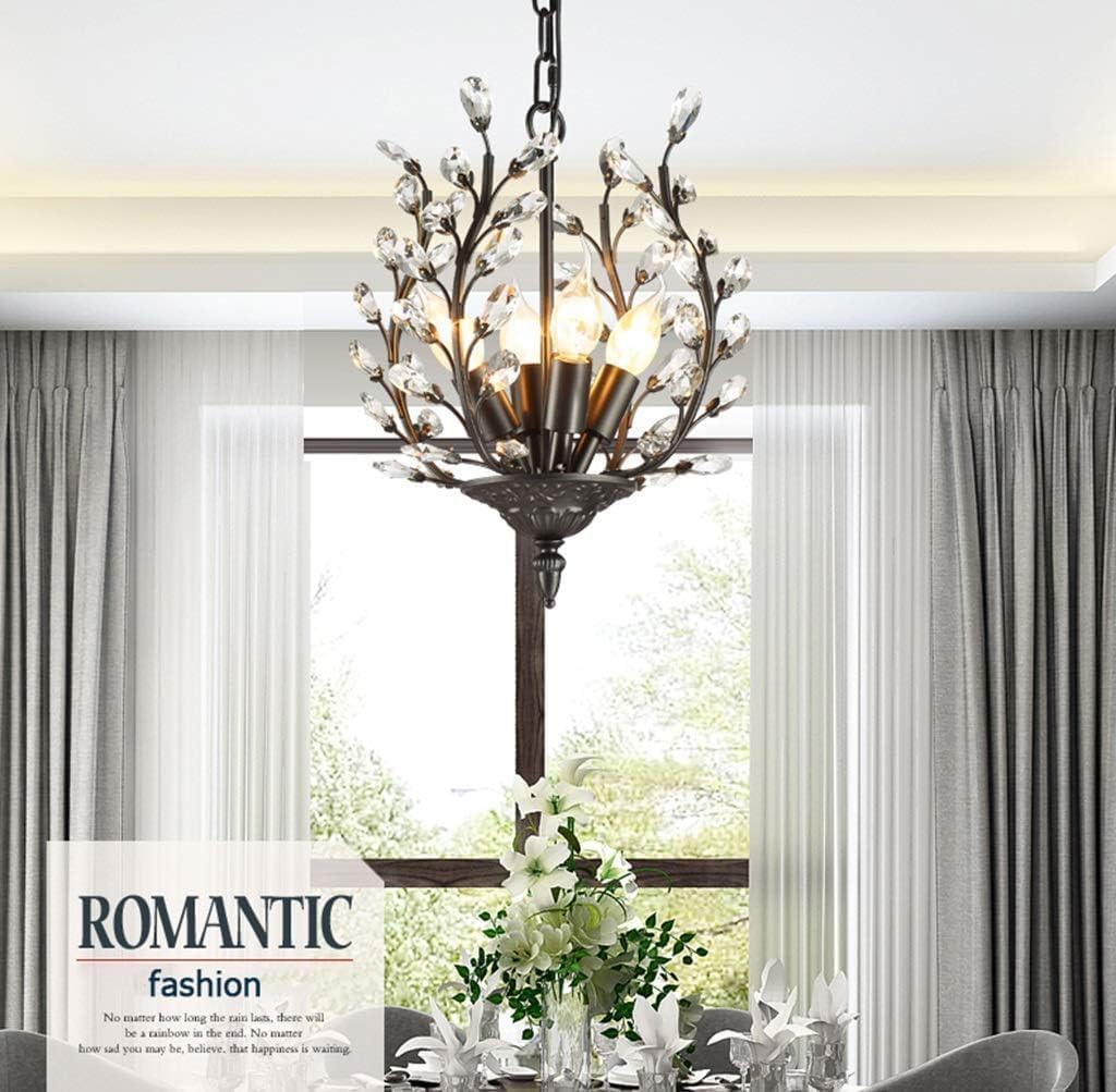 American Country Retro Crystal Chandelier Branch Wrought Iron Living Room Dining Room Bedroom Bathroom Corridor Villa,chandalier