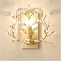 Creative Retro Crystal Wall Sconces Wrought Iron Crystal Branches Wall Light Wall Mounted Lighting Fixture for Dining Room Bathroom Bedroom Living Room Entryway