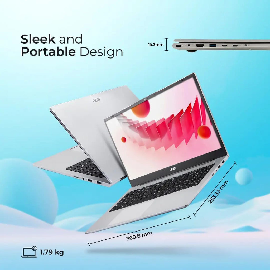 Acer Aspire 3 Laptop / 15.6' 1920x1080 60Hz / 8 Cores AMD Ryzen 7 7730U AMD Radeon Graphics / 48GB DDR4 4TB NVMe SSD/Backlit Keyboard Wi-Fi 6 / Win11 Pro/Pure Silver / 32GB USB