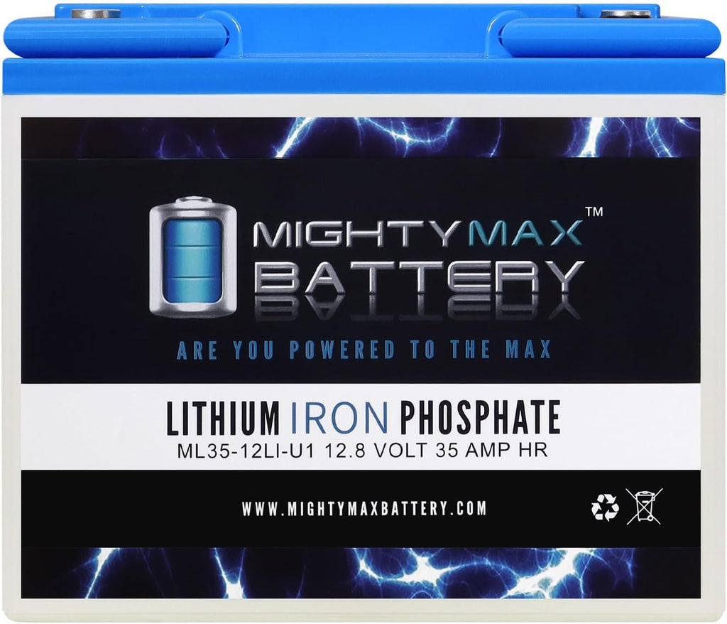 Mighty Max Battery 12V 35AH U1 Lithium Replacement Battery for John Deere Lawn Tractor-Riding Mower 108