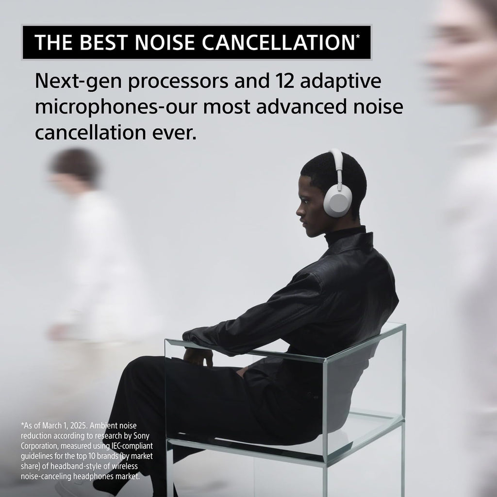 Sony WH-1000XM6/B Best Wireless Noise Canceling Headphones, Black Bundle with Deco Essentials Exclusive CPS 26 Month Protection Pack | Official USA Partner Model
