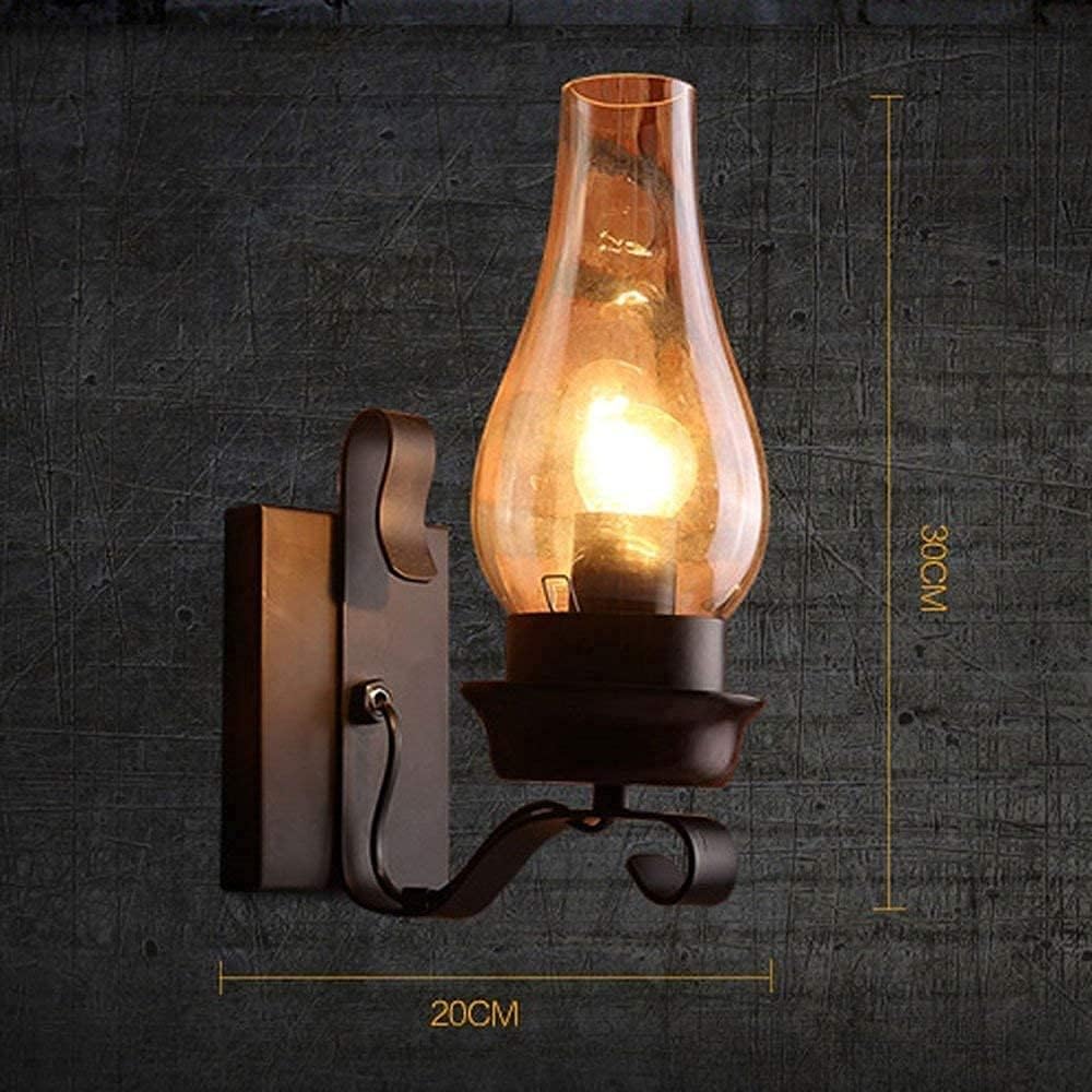 Wall Lamp Black Wrought Iron Wall Light Grass Lampshade Retro Nostalgia Wall Sconce Lighting Fixture Eye Protection Soft Light Bedroom Bedside Reading Light Industry Metal Mount Sconce Fixture
