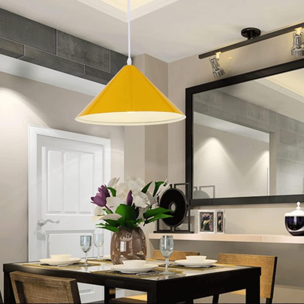 Minimalist Single Pendant Light Bar Chandeliers Modern Adjustable Fixtures Wrought Iron Small Hanging Light(Yellow,16.5in*8.2in)