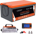 CHINS 48 Volt Lithium Battery for Golf Cart with 18A Charger, 48V Lithium Battery with 200A BMS, LCD & Mobile Monitor, 5.12kWh with 10.24kW Output, 1000A Peak Current for Golf Cart