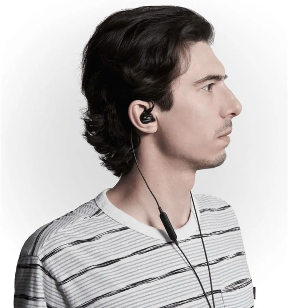 Shure AONIC 4 Wired Sound Isolating Earbuds, Detailed Sound, Dual-Driver Hybrid, Secure in-Ear Fit, Detachable Cable, Durable Quality, Compatible with Apple & Android Devices - Black