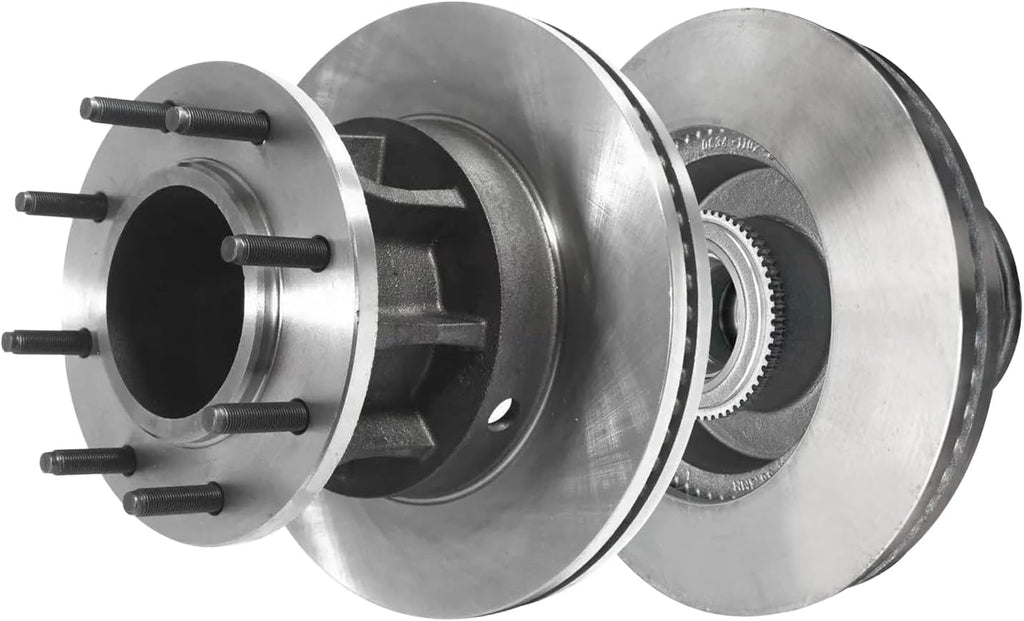 Detroit Axle - DRW Brake Kit for 2013-2022 Ford F-350 Super Duty [RWD], Disc Brake Rotors Ceramic Brakes Pads 2014 2015 2016 2017 2018 2019 2020 2021 Replacement : 14.29' inch Front and Rear Rotors