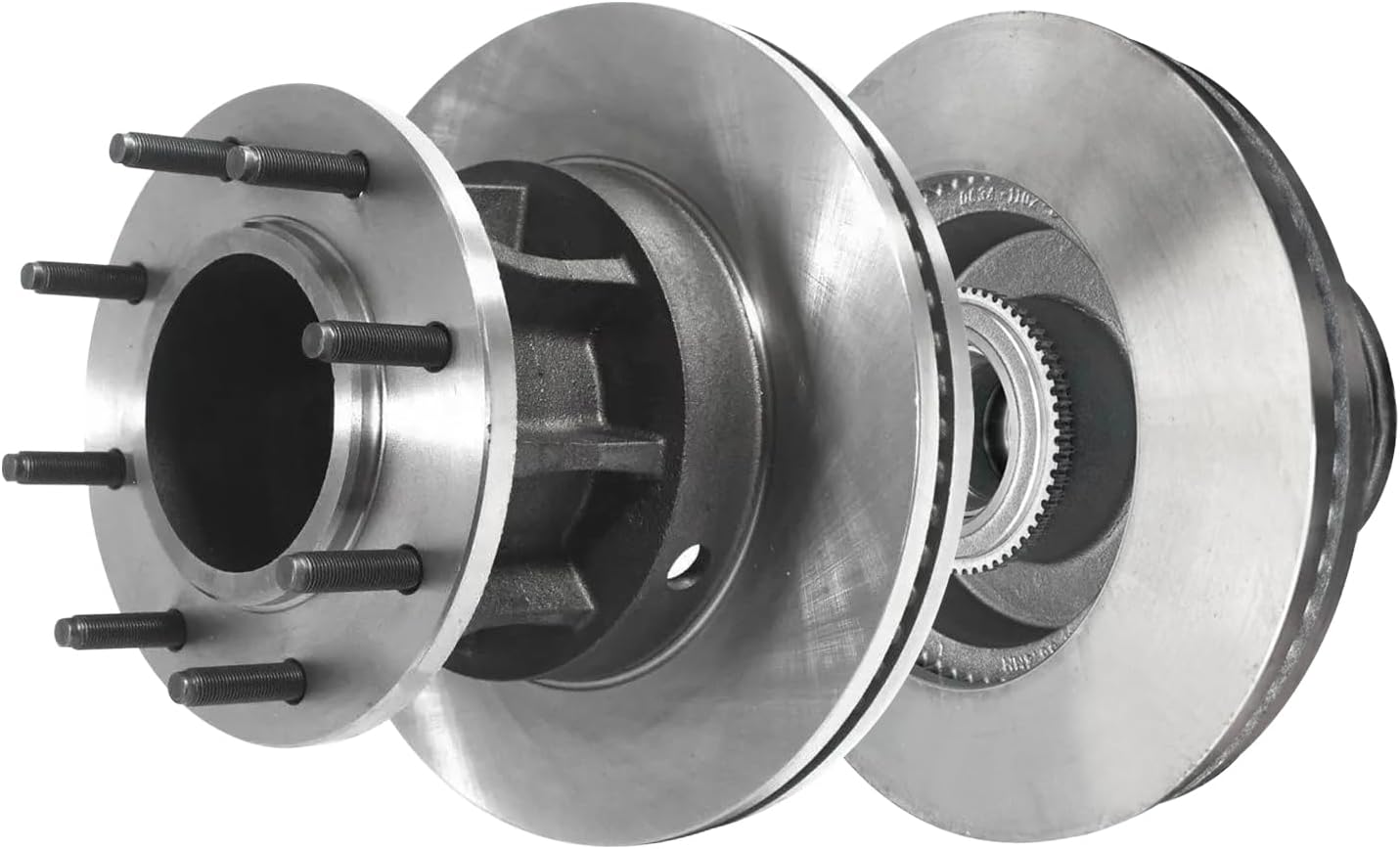 Detroit Axle - DRW Brake Kit for 2013-2022 Ford F-350 Super Duty [RWD], Disc Brake Rotors Ceramic Brakes Pads 2014 2015 2016 2017 2018 2019 2020 2021 Replacement : 14.29' inch Front and Rear Rotors