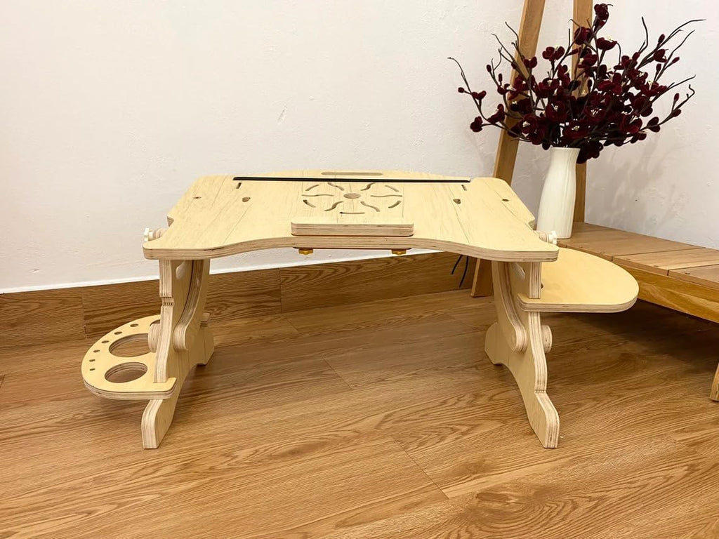 Laptop Desk Designed for Lying Down Sitting Posture, Helping to Relax The Neck & Back, Various Positions: Sitting Lying On Bed, Sofa, Floor