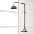 Signature Hardware 370008 Baudette Exposed Wall Mounted Shower with Rainfall Shower Head - Oil Rubbed Bronze