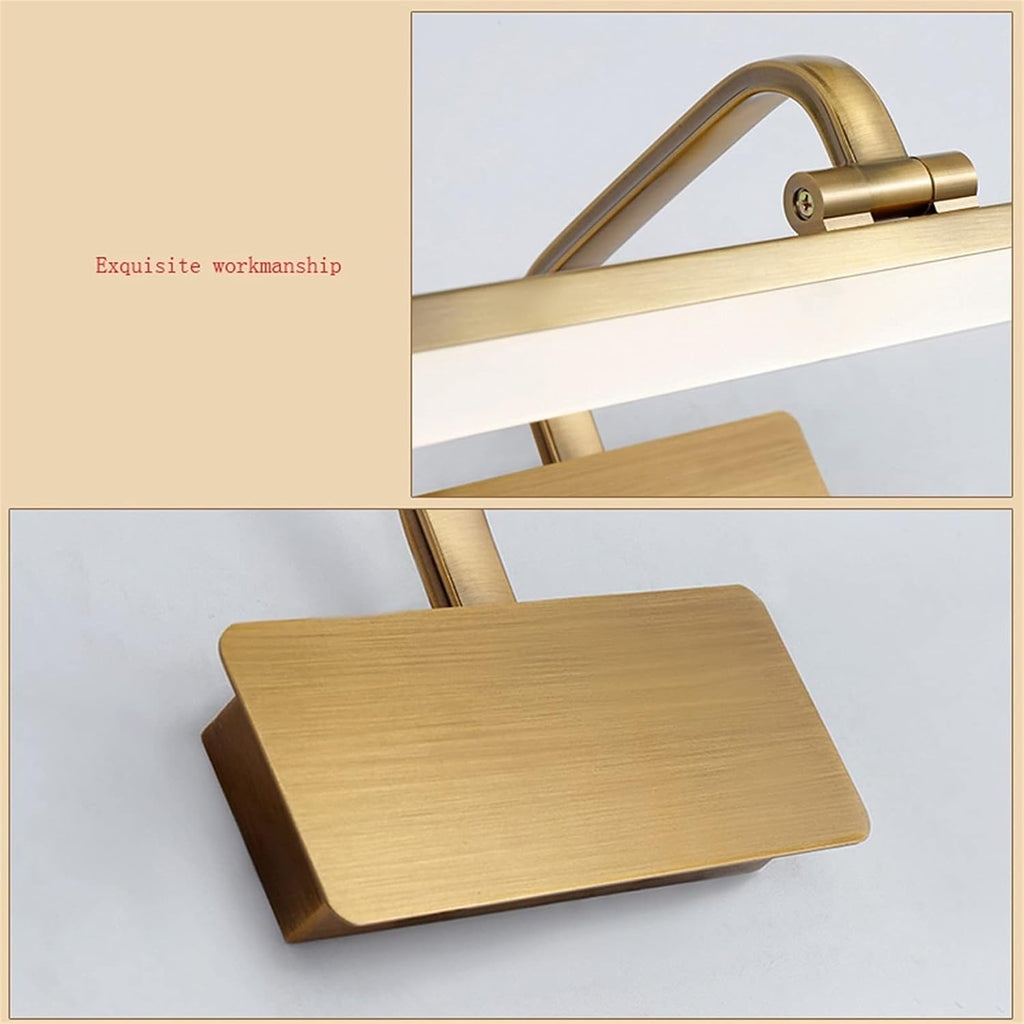 Mirror Lamp Mirror Front Light LED Mirror Light Waterproof Wrought Iron Vanity Mirror Light Fixture Wall Sconce for Bathroom Dressing Table Hallway Light Bedside Decor Wall Lamp (Size:57cm) ,Wall Moun