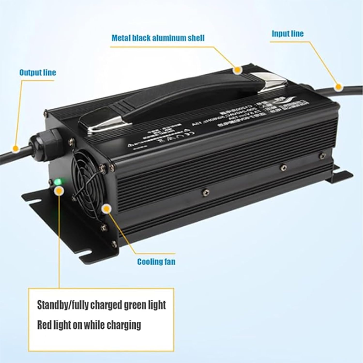 Battery Charger 36V 25 Electric Forklift Chargers with 50A /120A/175A/350A Anderson Plug Suitable for Lead-Acid Batteries Charging,350a