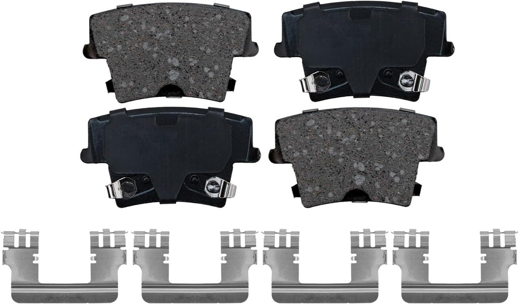 Detroit Axle - 8pc Brake Kit for 05-23 Chrysler 300 Dodge 06-23 Charger 09-23 Challenger 05-08 Magnum, 13.58' inch Front 12.60' inch Rear Disc Brake Rotors Ceramic Brake Pads w/Hardware Replacement