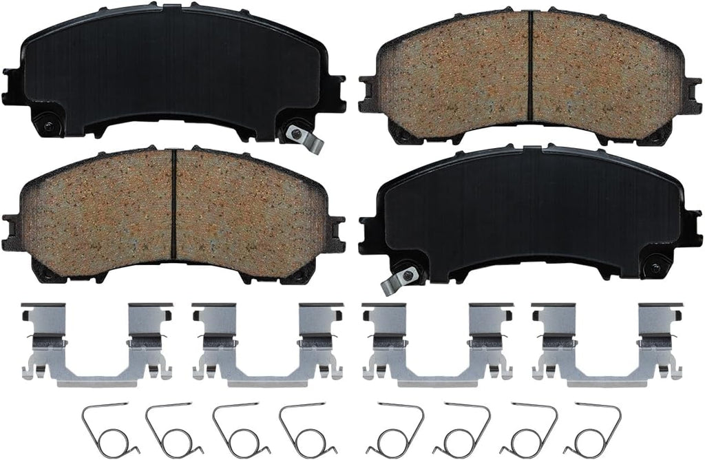 Detroit Axle - Front Brake Kit for 2022-2025 INFINITI QX55 Drilled and Slotted Disc Brake Rotors Ceramic Brakes Pads 2023 2024 Replacement: 12.99' inch Rotors