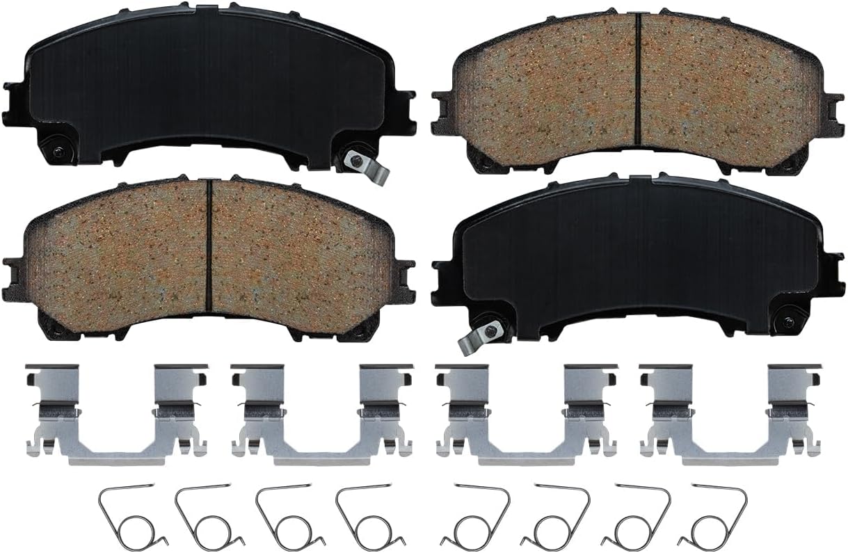Detroit Axle - Front Brake Kit for 2022-2025 INFINITI QX55 Drilled and Slotted Disc Brake Rotors Ceramic Brakes Pads 2023 2024 Replacement: 12.99' inch Rotors