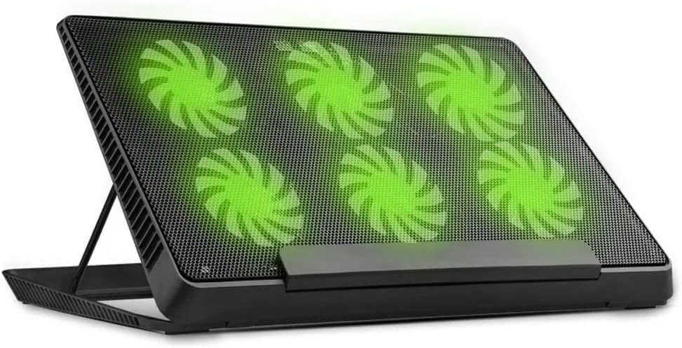 Laptop Cooling Pad Laptop Cooler with 6 Quiet Fans for 15.6 Inch Laptop Cooling Fan Stand Portable Slim USB Powered Gaming Laptop Cooling Pad