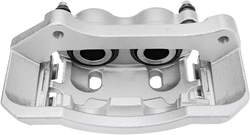 Detroit Axle - Front Brake Kit for 2003-2008 Dodge Ram 2500 3500 Drilled & Slotted Brake Rotors Right Brake Caliper 2004 2005 2006 2007 Replacement [13.9 inch Rotors]