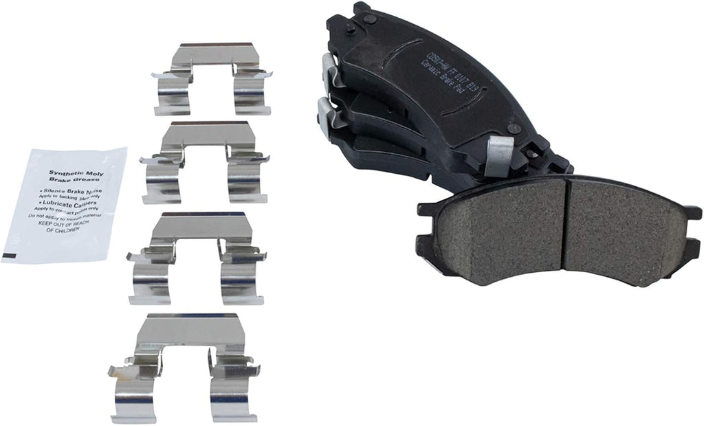 TRQ Front and Rear Brake Pad and Rotor Set Ceramic Compatible with 1991-1992 Saturn SC 1993-1998 SC1 SC2 1991-1998 SL SL1 SL2 SW1 SW2