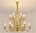 Modern Black/Gold Wrought Iron Candle Light Retro Europe and America 6 12 Lights Chandelier Dining Room Chandelier,Dining Light Fixtures