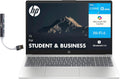 HP 15 Student & Business Laptop 15.6' IPS HD Display (Intel i3-N305, 8GB DDR4, 128GB SSD, Intel UHD, WiFi 6, Webcam, Bluetooth 5.4, Win 11 Home S-Mode) w/DKZ USB Port Expander
