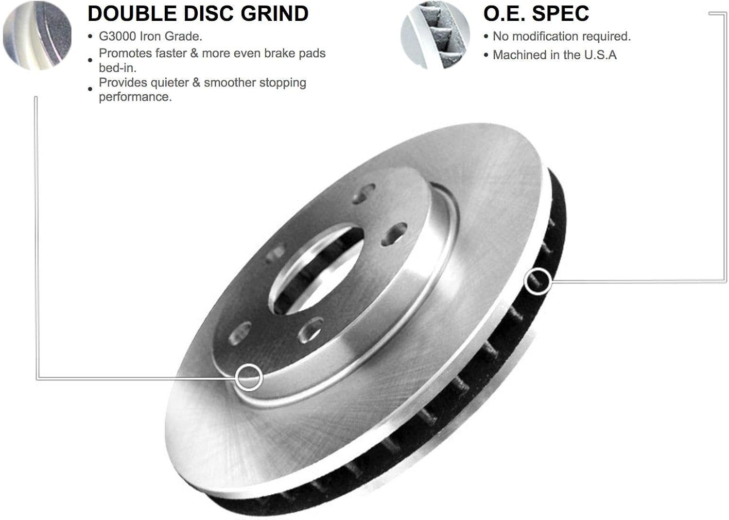 R1 Concepts Front Brake Kit Fits 2007 Mercedes-Benz E280; 2004-2005 Mercedes-Benz E320; 2006 Mercedes-Benz E350; 2009 Mercedes-Benz E350| Semi Met Brake Pads and Blank Brake Rotors| 12.0' Front