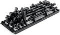 TEKTON 1/4, 3/8, 1/2 Inch Drive Impact Extension and Accessory Set with Rails and Tray (17-Piece) | SIA99201