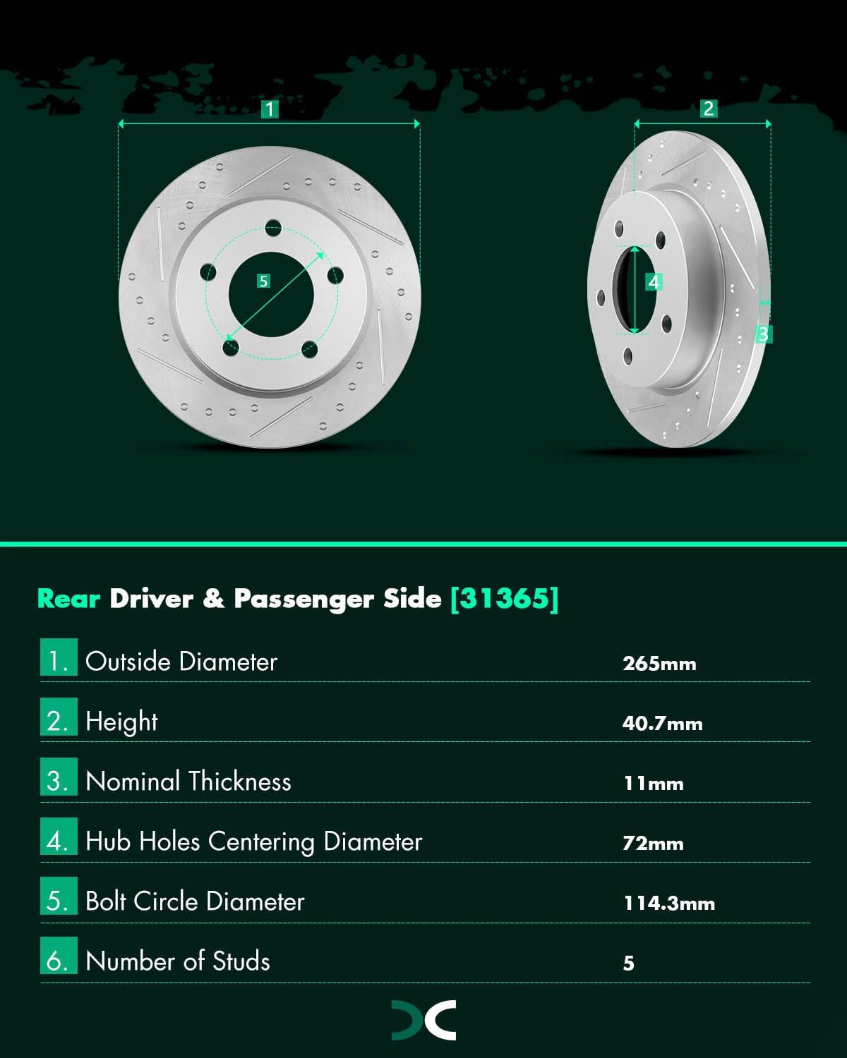 Brake and Rotors Kits,SCITOO 4pcs Brake Rotors and 8pcs Ceramic Brake Pads fit for 2004-2013 for Mazda 3