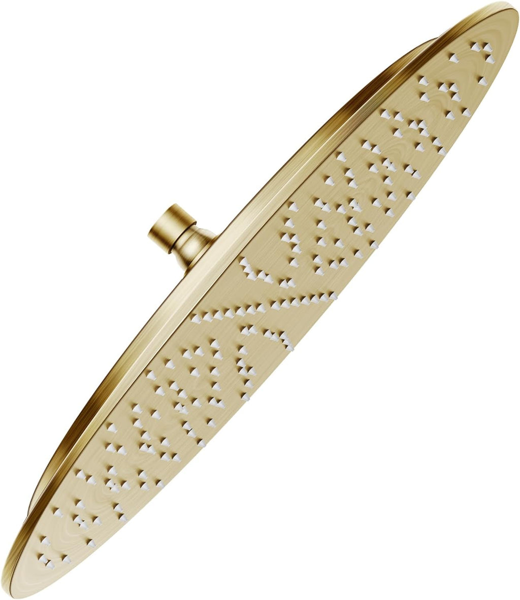 VBFF-Shower Head,rain shower head, 16 inch- Round Shower Head, 1.8 GPM Flow Rate, rainfall showerhead,VBFF14 (Brushed Gold)