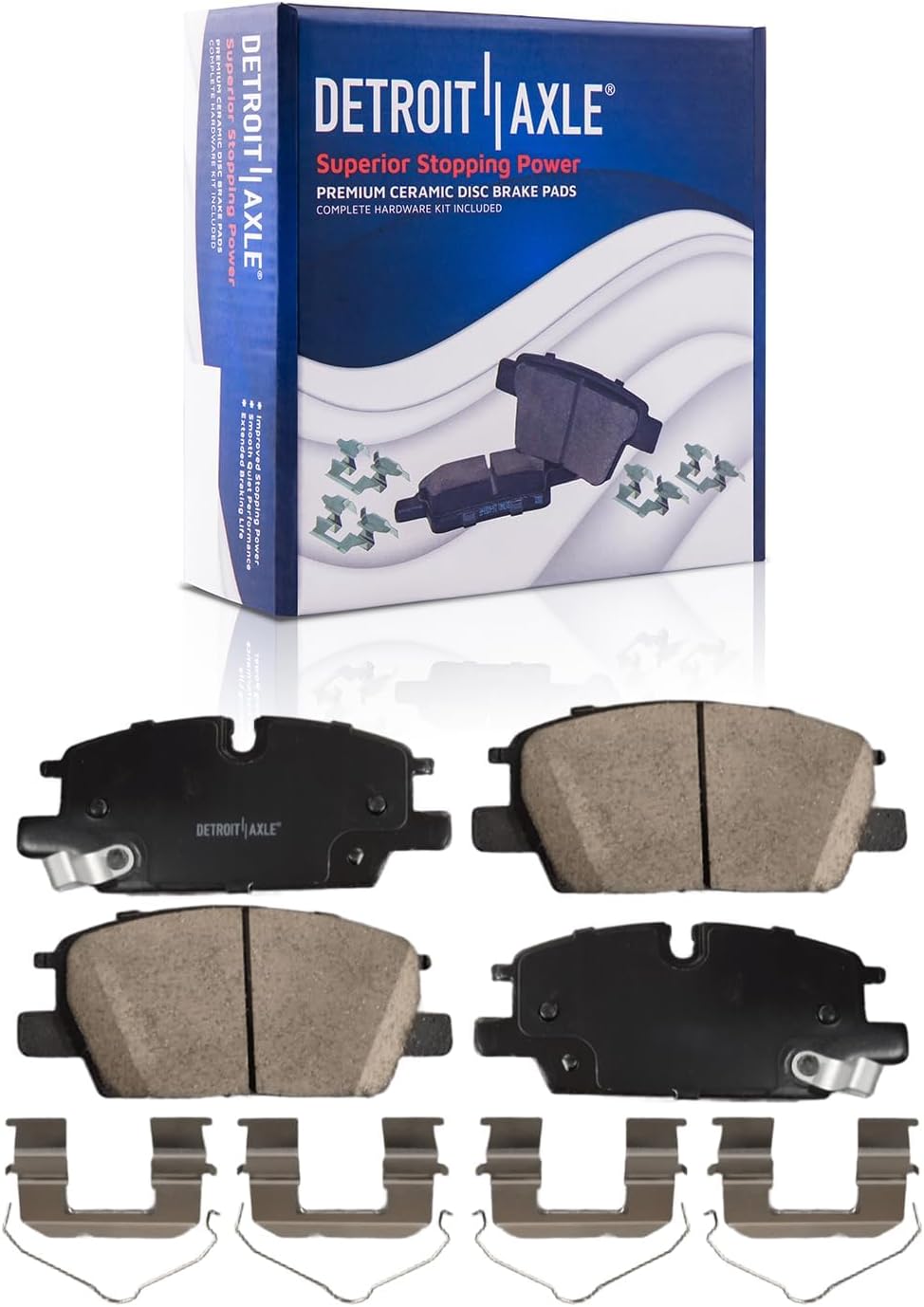Detroit Axle - 10pc Brake Kit for 2020 2021 2022 2023 Cadillac CT4, Disc Brake Rotors Ceramic Brakes Pads w/Hardware Replacement : 11.81' inch Front and 12.40' inch Rear Rotors