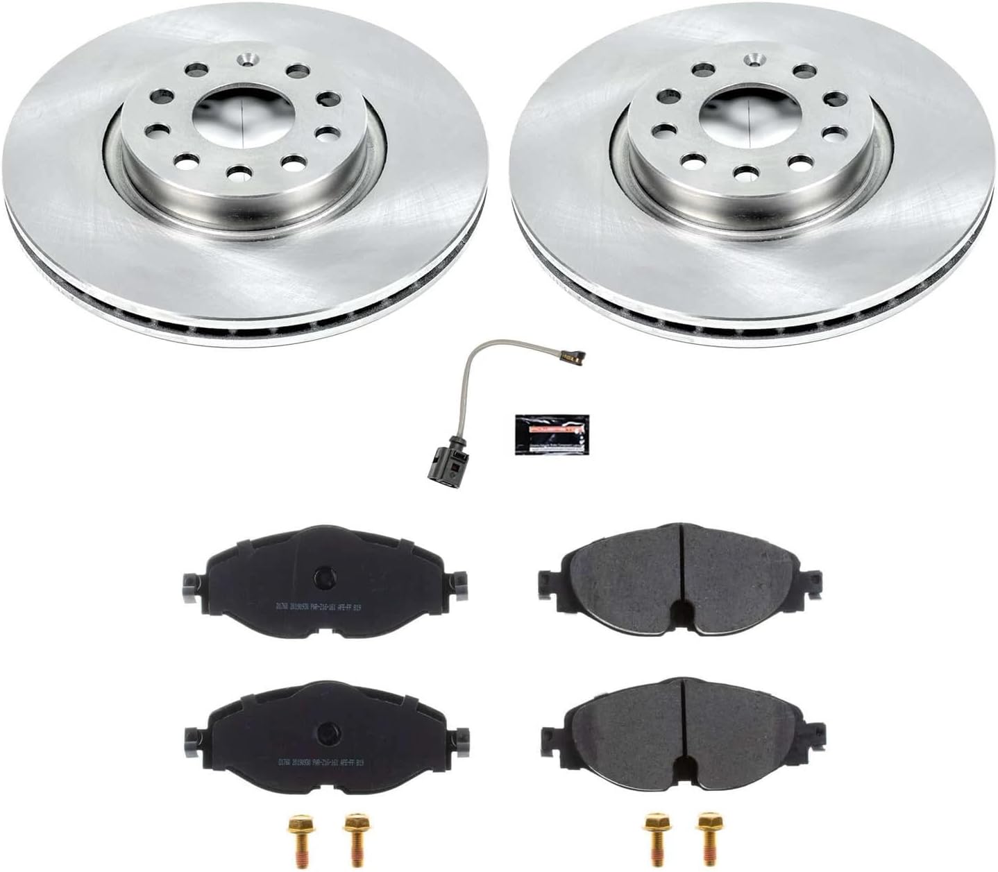 PowerStop Front Brake Kit for Audi A3 2015-20 |A3 Quattro 2015-18 |A3 Sportback e-tron 2016-18 |TT Quattro 2016-21 - Z17 Ceramic Brake Pads & Disc Rotors Replacement, KOE7082