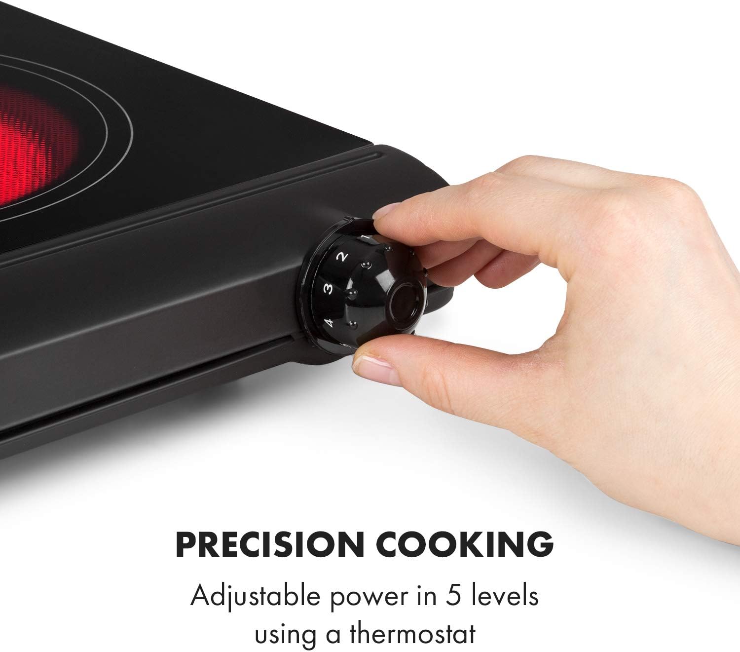 Klarstein 2 x 2400 W built-in ceramic hob, 2-burner hob, ceramic hob, ceramic hob, ceramic hob, stainless steel electric hob