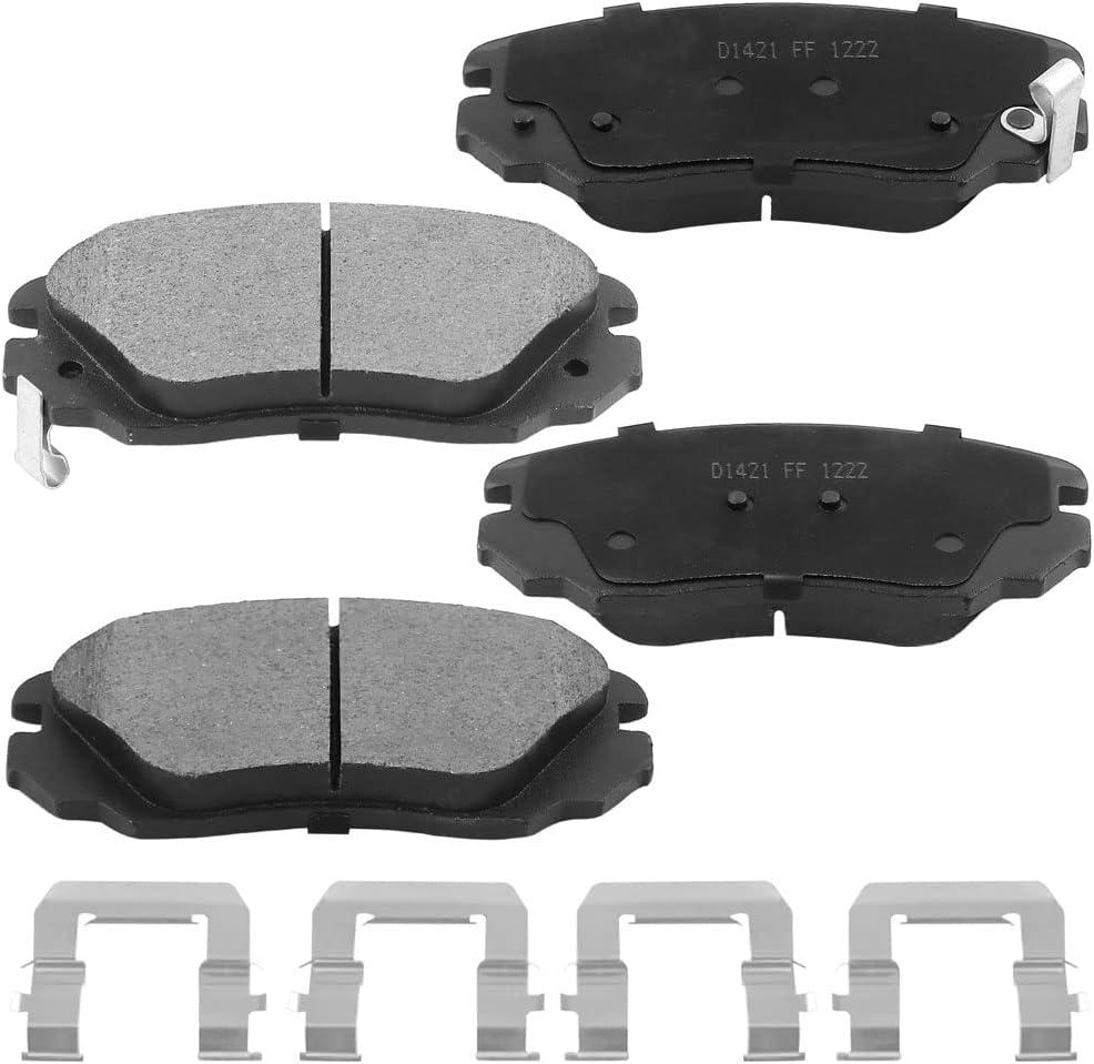 Front Disc Brake Rotors and Ceramic Brake Pads Kit for 2010-2017 Chevy Equinox/GMC Terrain, 2014-2020 Chevy Impala, 2013-2015 Chevy Malibu, 2010-2016 Buick Lacrosse, 2011-2017 Buick Regal
