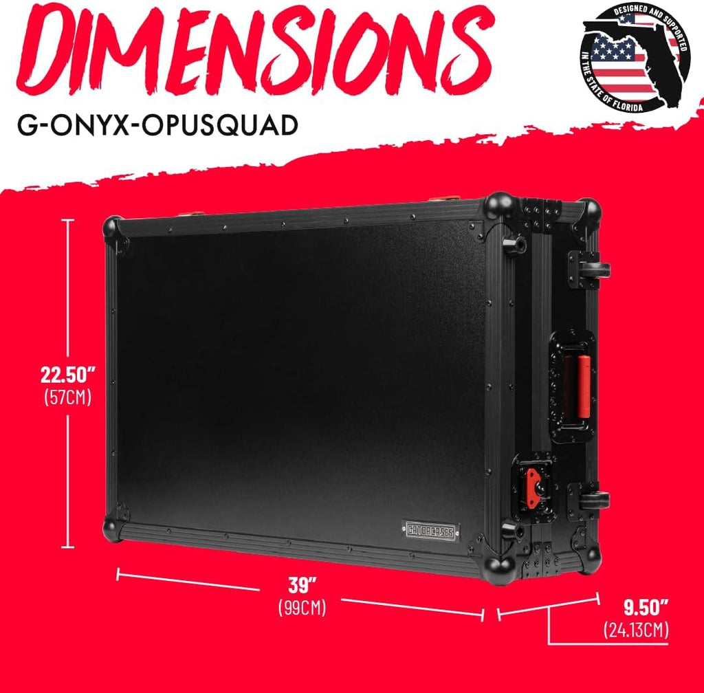 Gator Cases ONYX Series Flight Case with Platform Designed for Pioneer DJ OPUS-QUAD with Reccessed Twist Latches and Rubber-Gripped Handles (G-ONYX-OPUSQUAD)
