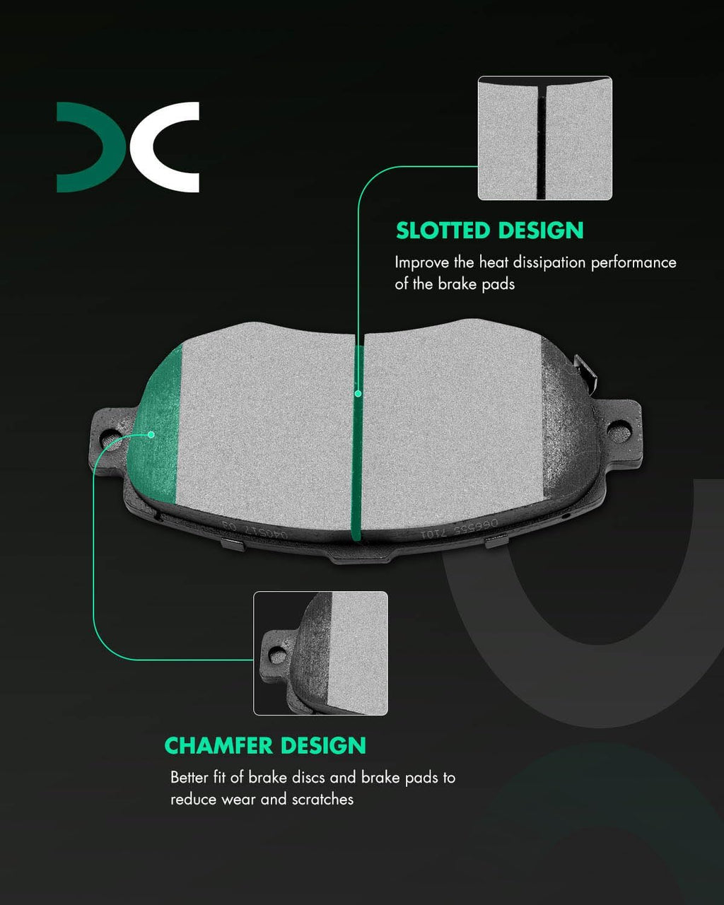 SCITOO Brake Kits - (2) Front Drilled and Slotted Brake Rotors (4) Ceramic Pads for 93-05 for Lexus GS300,98-00 for Lexus GS400,01-05 for Lexus GS430,01-05 for Lexus IS300,02-10 for Lexus SC430