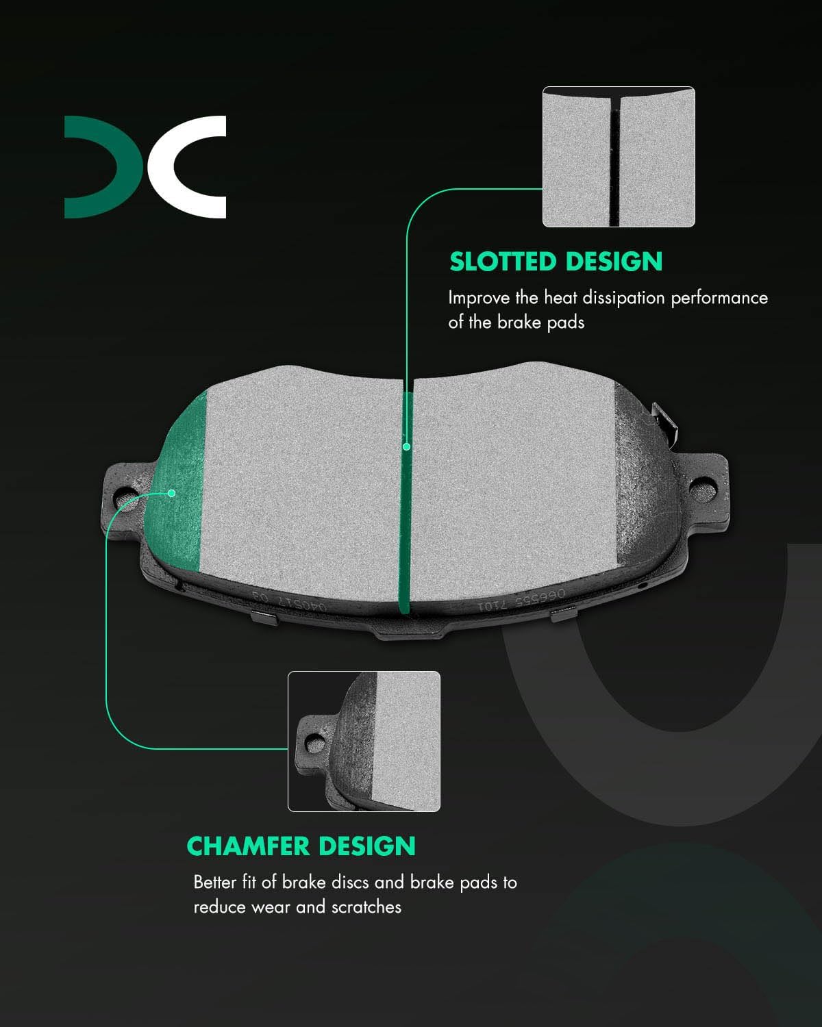 SCITOO Brake Kits - (2) Front Drilled and Slotted Brake Rotors (4) Ceramic Pads for 93-05 for Lexus GS300,98-00 for Lexus GS400,01-05 for Lexus GS430,01-05 for Lexus IS300,02-10 for Lexus SC430