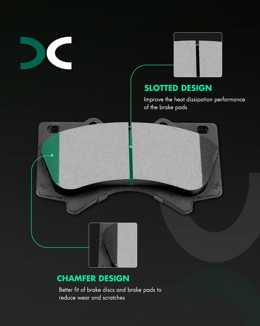 SCITOO Front 13.9' Rear 13.58' Brake Pads and Rotors Kits Fit For Lexus LX570 2016-2019,For Toyota Land Cruiser 2016-2019,For Toyota Sequoia 2008-2019,For Toyota Tundra 2007-2019