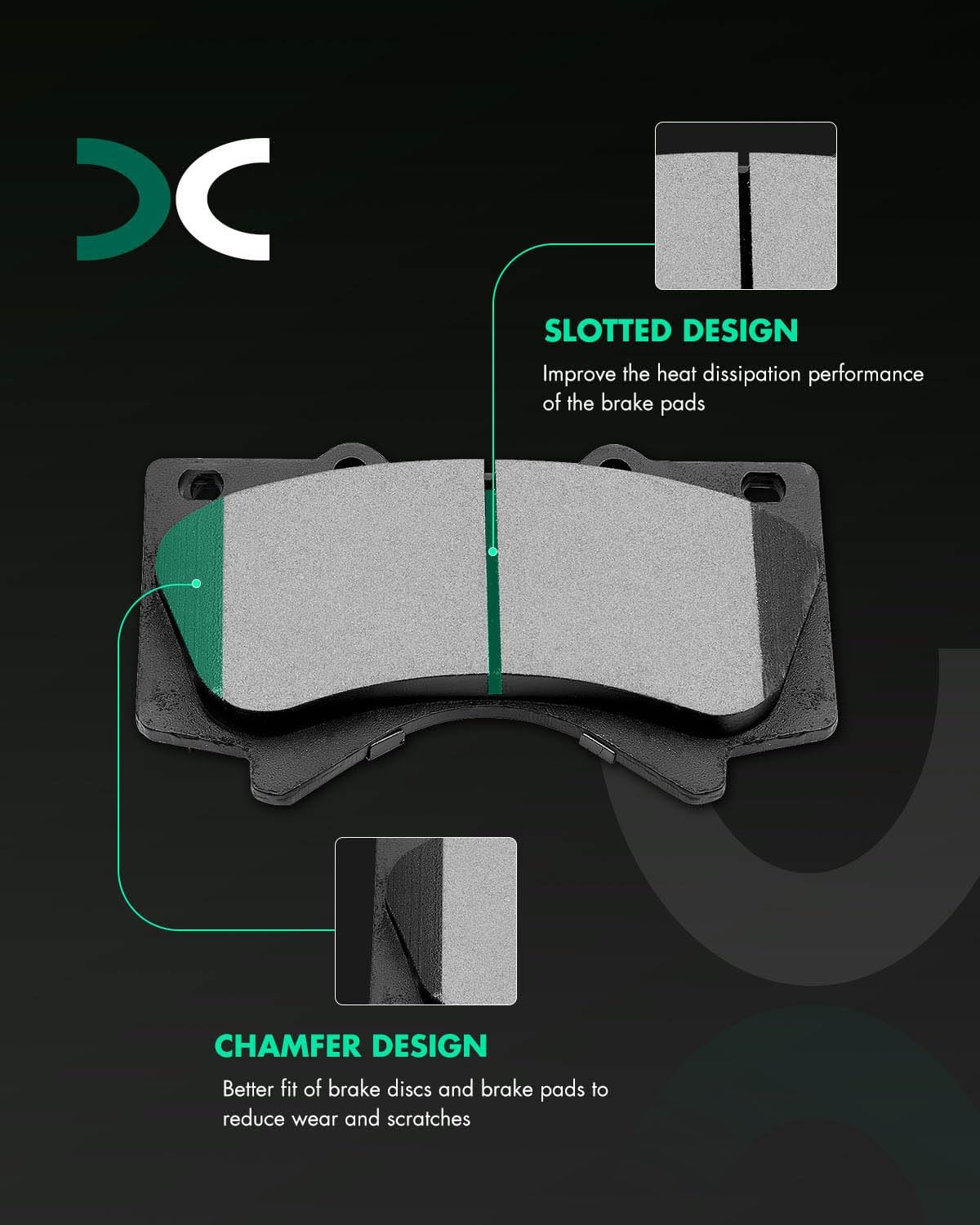 SCITOO Front 13.9' Rear 13.58' Brake Pads and Rotors Kits Fit For Lexus LX570 2016-2019,For Toyota Land Cruiser 2016-2019,For Toyota Sequoia 2008-2019,For Toyota Tundra 2007-2019