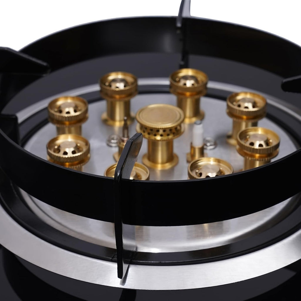 2 Burner Propane Gas Cooktop, Embedded Stainless Steel Gas Stove Top LNG Dual Fuel Countertop Gas Stove, Electronic Pulse Ignition for Apartments Home Kitchen