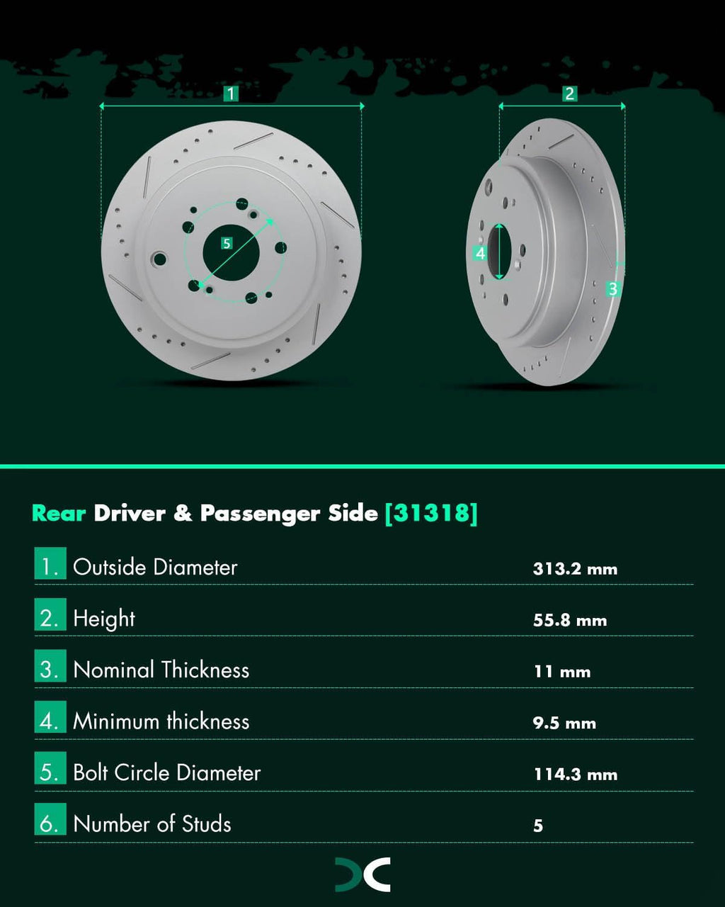SCITOO Brake Kits (4) Front and Rear Drilled and Slotted Brake Rotors (8) Ceramic Pads for 2003-2008 for Honda Pilot Replacement 11.81' inch Front and 12.32' inch Rear Rotor