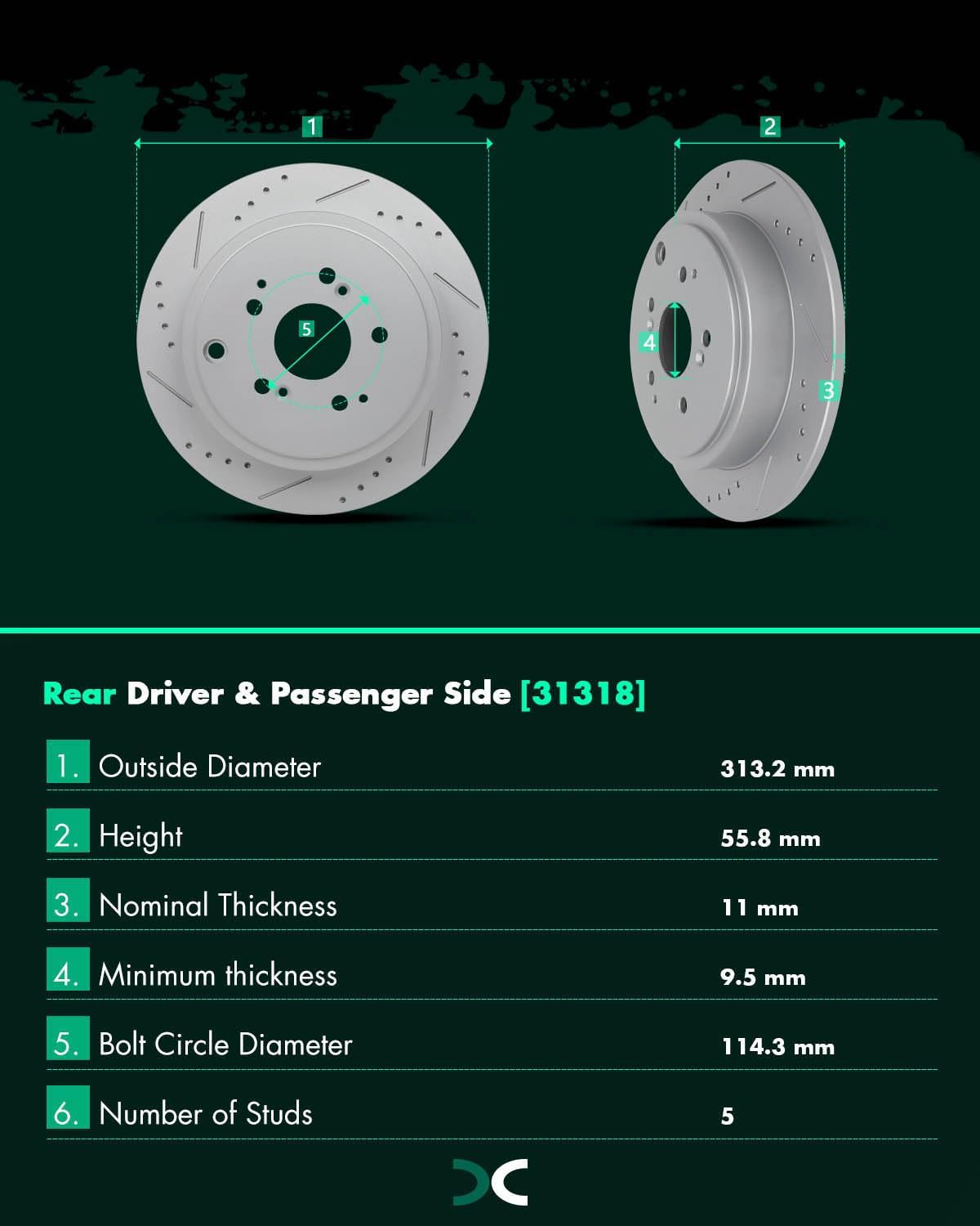 SCITOO Brake Kits (4) Front and Rear Drilled and Slotted Brake Rotors (8) Ceramic Pads for 2003-2008 for Honda Pilot Replacement 11.81' inch Front and 12.32' inch Rear Rotor