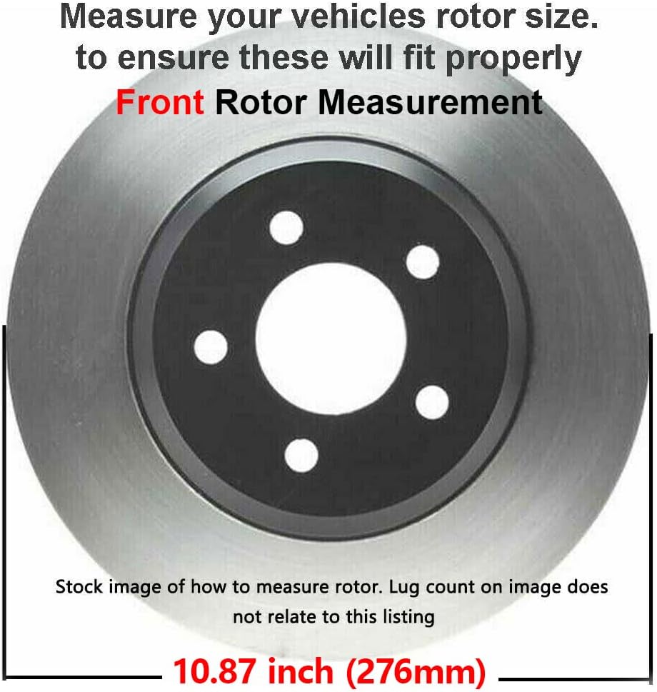 Detroit Axle - Brake Kit for 2008-2016 Mitsubishi Lancer 2007-2012 Dodge Drilled & Slotted Brake Rotors Ceramic Brakes Pads Replacement: 10.87' inch Front and 10.31' inch Rear Rotors