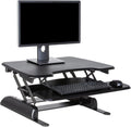 Vari - VariDesk Essential 30 - Two-Tier Standing Desk Converter for Home Office - Adjustable Sit Stand Desk with 11 Height Settings - Standing Desk Riser for Monitor & Accessories - 30' Wide, Black