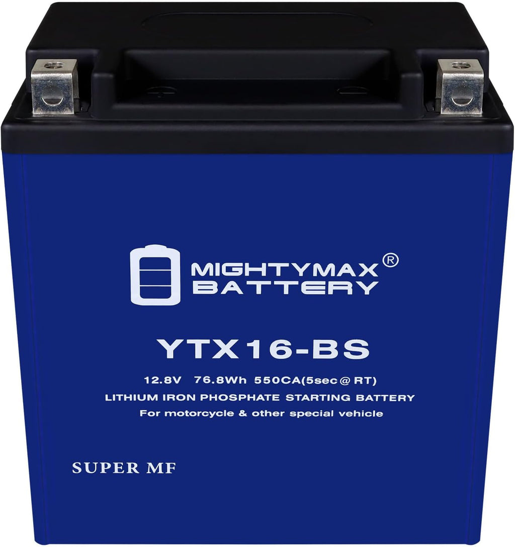 Mighty Max Battery Mighty Max Battery YTX16-BS LIFEPO4-12 Volt 14 AH, 400 CCA, Lithium Iron Phosphate (LiFePO4) Battery
