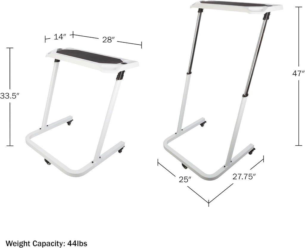 Bike Desk - Rolling Laptop Cart for Stationary Bike or Trainer - Adjustable Standing Desk to Exercise While Working or Watching TV by RAD Cycle
