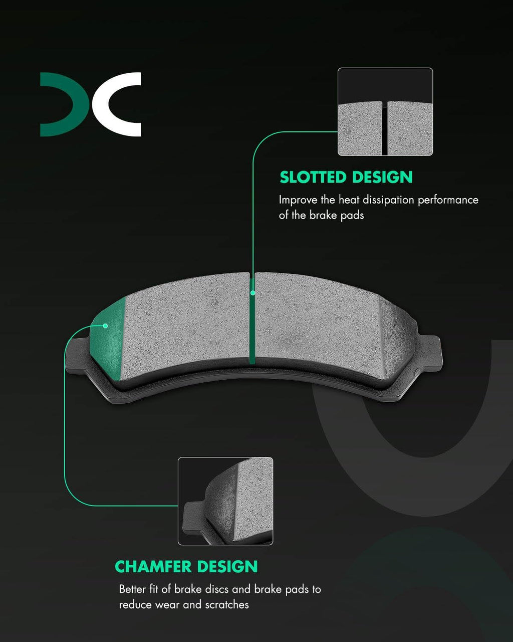 SCITOO Brake Kit Front Discs Brake Rotors and Ceramic Brake Pads fit for Chevy Blazer, for Chevy S10, 97-04 for GMC Jimmy, 98-04 for GMC Sonoma, 98-00 for Isuzu Hombre, 97-01 for Oldsmobile Bravada