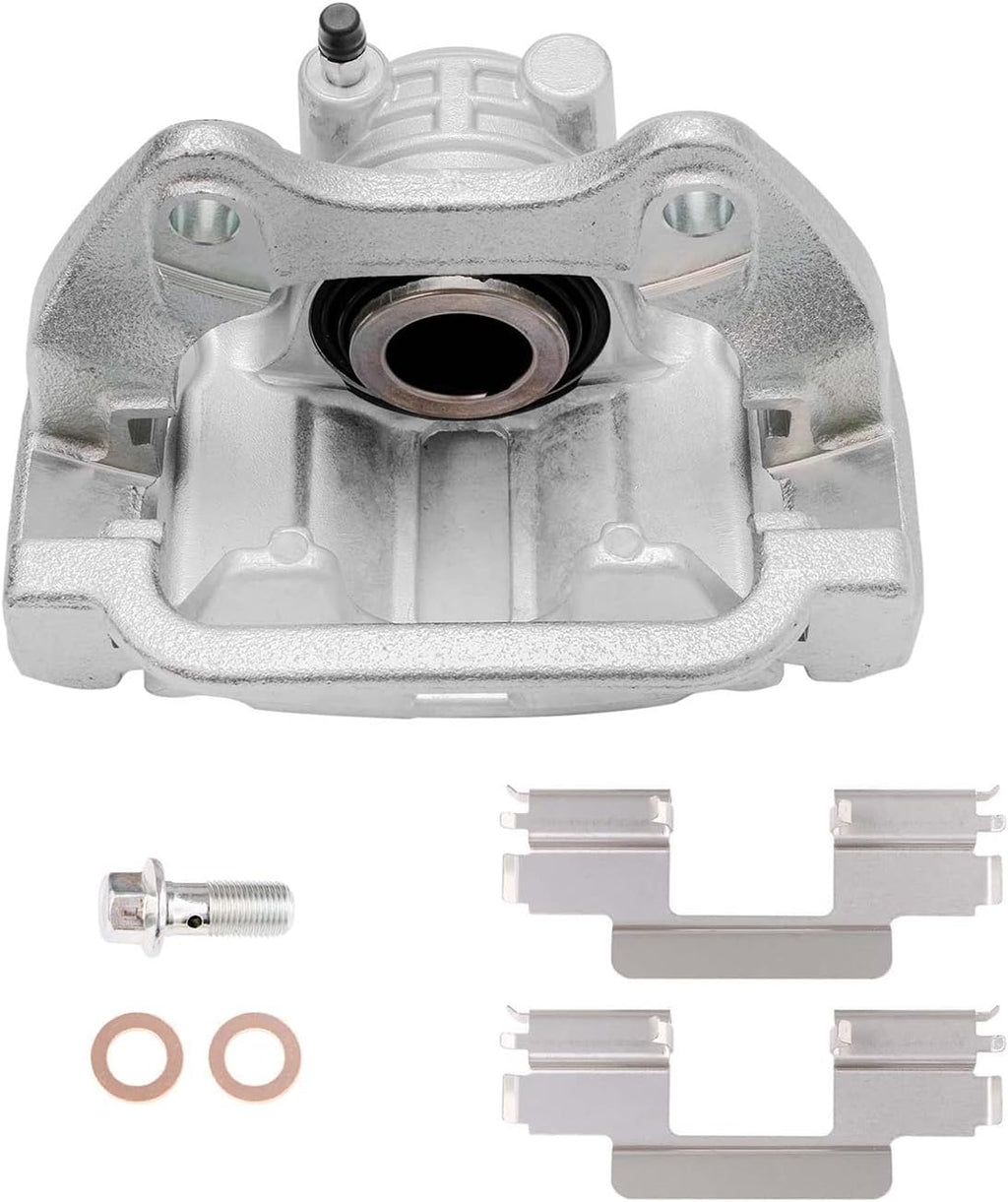 Detroit Axle - Rear Drilled Rotors Left Brake Caliper Replacement for 2003-2006 Chevrolet GMC Silverado Sierra 1500