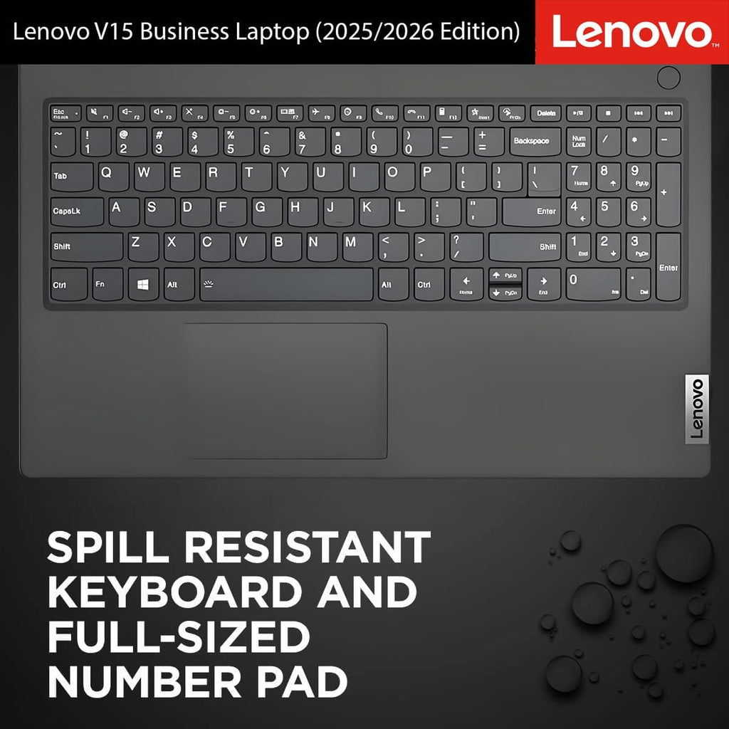 Lenovo 2025 New V15 Business Laptop(2025/2026 Edition) with Microsoft Office, Intel Powerful CPU, 16GB RAM, 1TB SSD, 15.6' FHD Display, Ultra Quiet Design, Long Battery Life, Windows 11 Pro-WOWPC